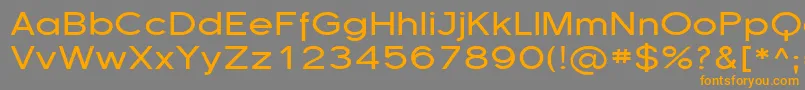 フォントSfflorencesansexp – オレンジの文字は灰色の背景にあります。