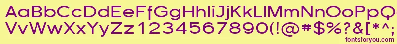 Fonte Sfflorencesansexp – fontes roxas em um fundo amarelo