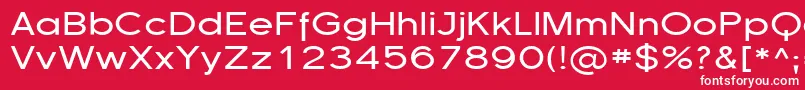フォントSfflorencesansexp – 赤い背景に白い文字