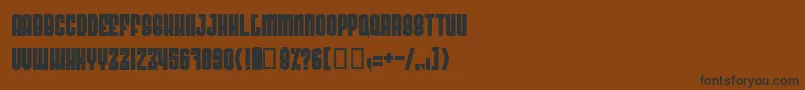 フォントRadonatorVeryHeavyNormal – 黒い文字が茶色の背景にあります