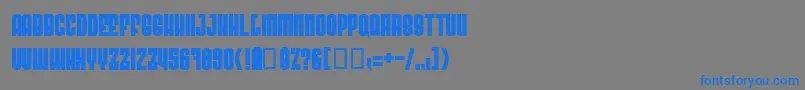 フォントRadonatorVeryHeavyNormal – 灰色の背景に青い文字