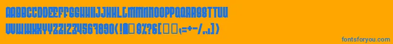 RadonatorVeryHeavyNormal Font – Blue Fonts on Orange Background