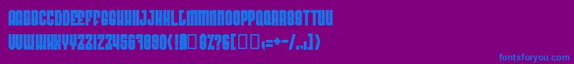 フォントRadonatorVeryHeavyNormal – 紫色の背景に青い文字