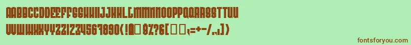 Шрифт RadonatorVeryHeavyNormal – коричневые шрифты на зелёном фоне