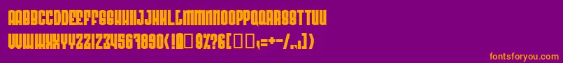 フォントRadonatorVeryHeavyNormal – 紫色の背景にオレンジのフォント