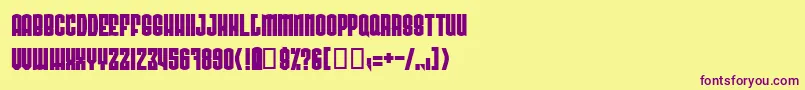 RadonatorVeryHeavyNormal Font – Purple Fonts on Yellow Background