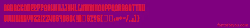 RadonatorVeryHeavyNormal Font – Red Fonts on Purple Background