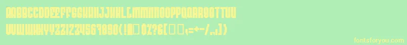 RadonatorVeryHeavyNormal Font – Yellow Fonts on Green Background