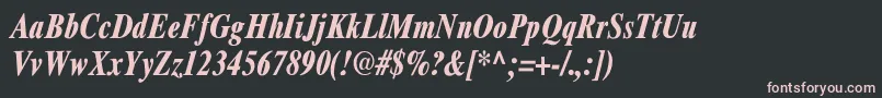 XeroxSerifNarrowBoldItalic Font – Pink Fonts on Black Background