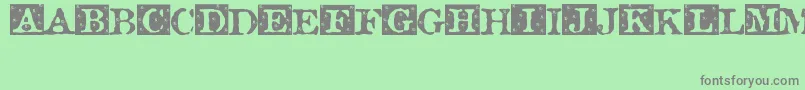 Rosebud ffy Font – Gray Fonts on Green Background