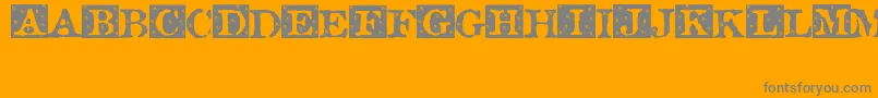 Rosebud ffy Font – Gray Fonts on Orange Background