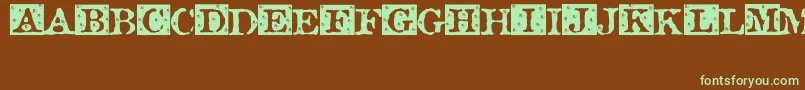 Rosebud ffy Font – Green Fonts on Brown Background