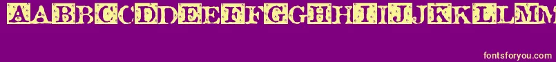 Rosebud ffy Font – Yellow Fonts on Purple Background