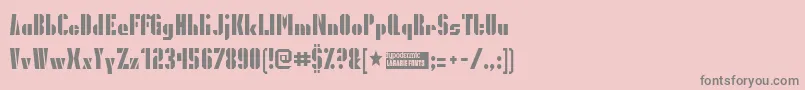 Presgrg Font – Gray Fonts on Pink Background