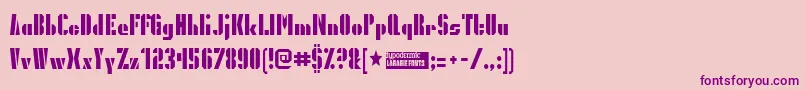 Presgrg Font – Purple Fonts on Pink Background