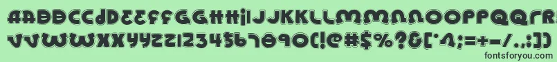 LionelAcademy Font – Black Fonts on Green Background