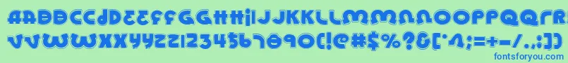 LionelAcademy Font – Blue Fonts on Green Background