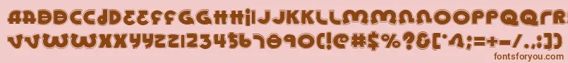 LionelAcademy Font – Brown Fonts on Pink Background