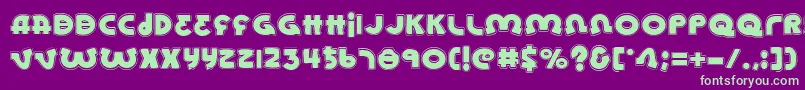 LionelAcademy Font – Green Fonts on Purple Background