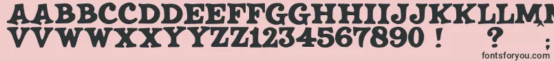 JmhSaloon Font – Black Fonts on Pink Background