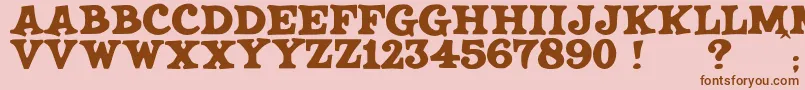 JmhSaloon Font – Brown Fonts on Pink Background