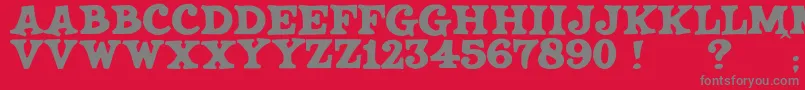 JmhSaloon Font – Gray Fonts on Red Background