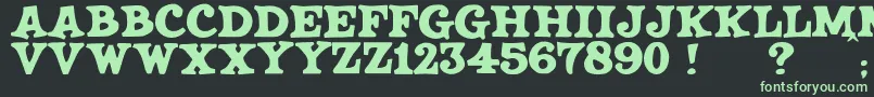 JmhSaloon Font – Green Fonts on Black Background