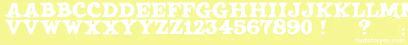 Więcej informacji o czcionce JmhSaloon Czcionka JmhSaloon – białe czcionki na żółtym tle
