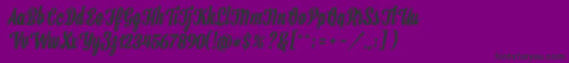 Hamster Font – Black Fonts on Purple Background