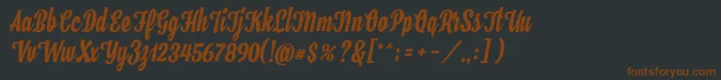 Шрифт Hamster – коричневые шрифты на чёрном фоне