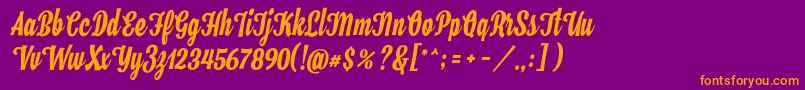 Hamster Font – Orange Fonts on Purple Background