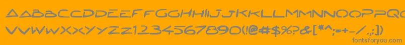 Jetech2b Font – Gray Fonts on Orange Background