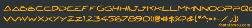 Jetech2b Font – Orange Fonts on Black Background