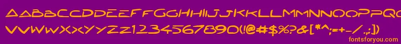 Jetech2b Font – Orange Fonts on Purple Background