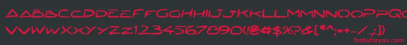 Jetech2b Font – Red Fonts on Black Background