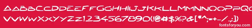 Jetech2b Font – White Fonts on Red Background