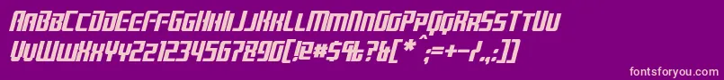 BrainstormItalic Font – Pink Fonts on Purple Background