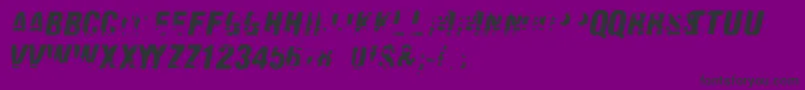 Old Fax-Schriftart – Schwarze Schriften auf violettem Hintergrund