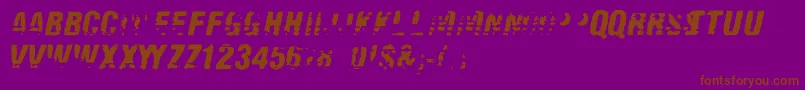 Old Fax Font – Brown Fonts on Purple Background