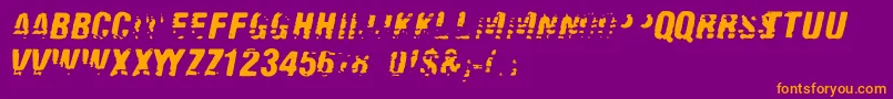 Old Fax Font – Orange Fonts on Purple Background