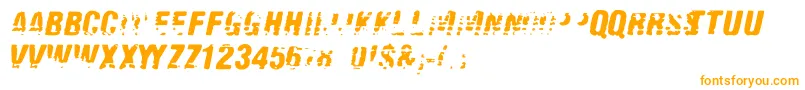 Old Fax Font – Orange Fonts on White Background