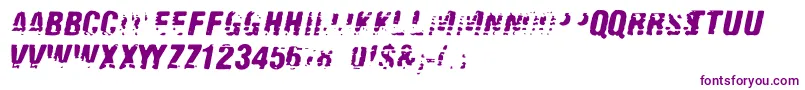 Old Fax Font – Purple Fonts on White Background