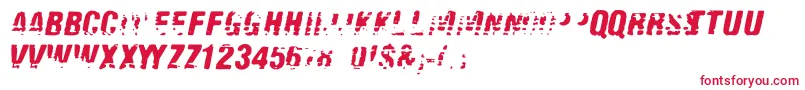 Old Fax Font – Red Fonts on White Background