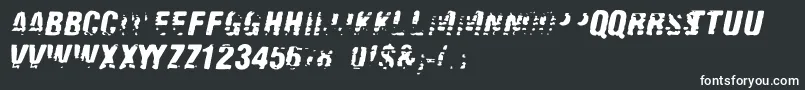 フォントOld Fax – 黒い背景に白い文字