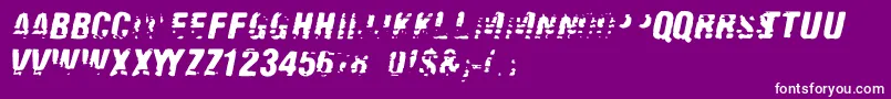 Old Fax Font – White Fonts on Purple Background