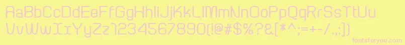 ArcleBold Font – Pink Fonts on Yellow Background