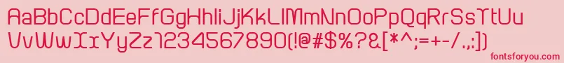 ArcleBold-Schriftart – Rote Schriften auf rosa Hintergrund