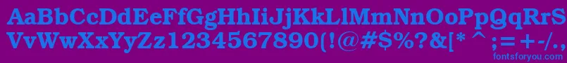 BookmanItcDemiBt Font – Blue Fonts on Purple Background