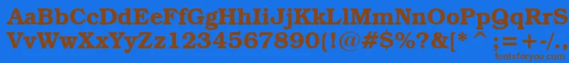 BookmanItcDemiBt Font – Brown Fonts on Blue Background