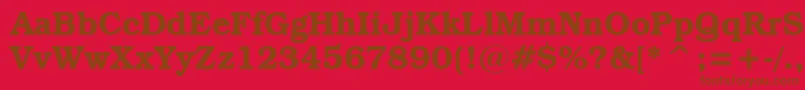 BookmanItcDemiBt Font – Brown Fonts on Red Background